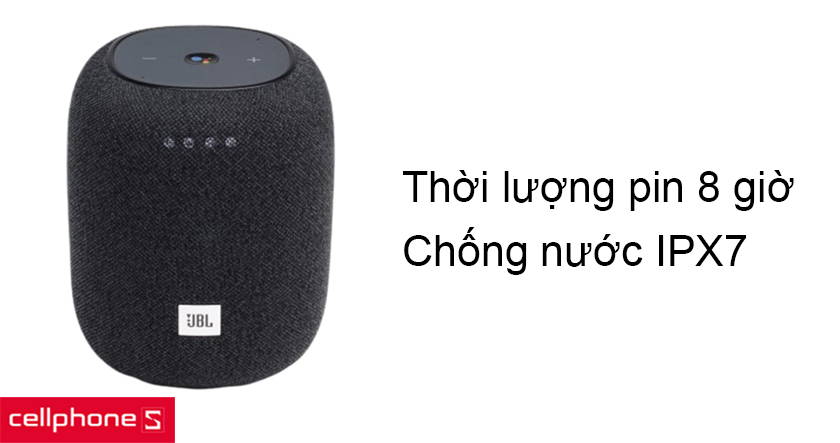 Thời lượng pin đến 8 giờ cho khả năng sử dụng lâu hơn và khả năng kháng nước IPX7