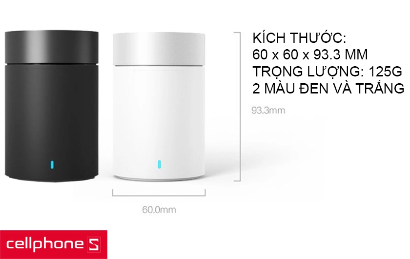Xiaomi Little Canon 2 nhỏ gọn và đẹp mắt với trọng lượng 125g, kích thước 60 x 60 x 93.3 mm