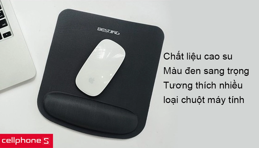 Tấm lót chuột S-case chống mỏi cổ tay