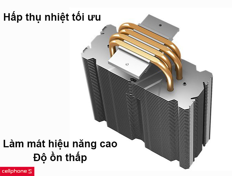 Quạt làm mát hiệu năng cao với độ ồn thấp và khả năng hấp thụ nhiệt tối ưu