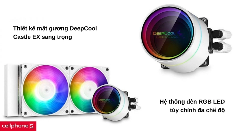 Thiết kế gương cùng đèn RGB trứ danh