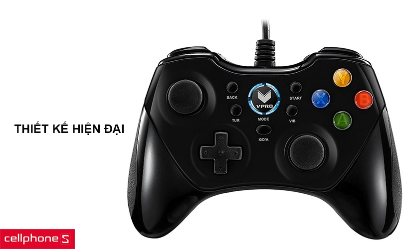 Tay cầm chơi game có dây Rappo V600