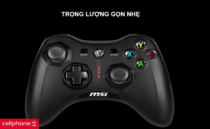 Tay cầm chơi game không dây MSI Force GC30 V2 – Trọng lượng gọn nhẹ