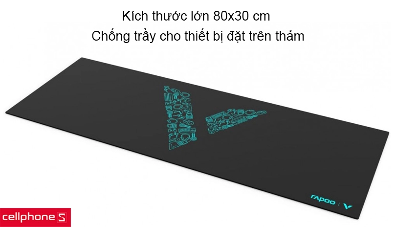 Thảm da Deskpad Rapoo V1L 80x30 cm