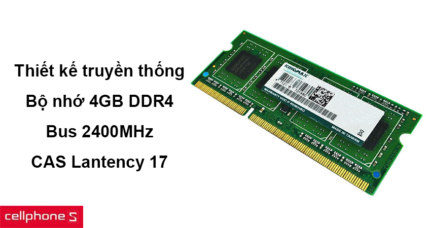 Thiết kế dạng SODIMM phù hợp cho laptop
