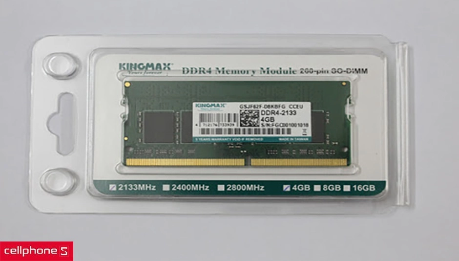 Xung nhịp Bus 2400Mhz tăng tốc độ truy xuất bộ nhớ