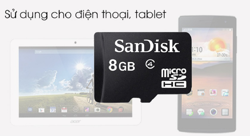 Thẻ nhớ SanDisk Ultra microSDHC UHS-I 8GB Chính hãng