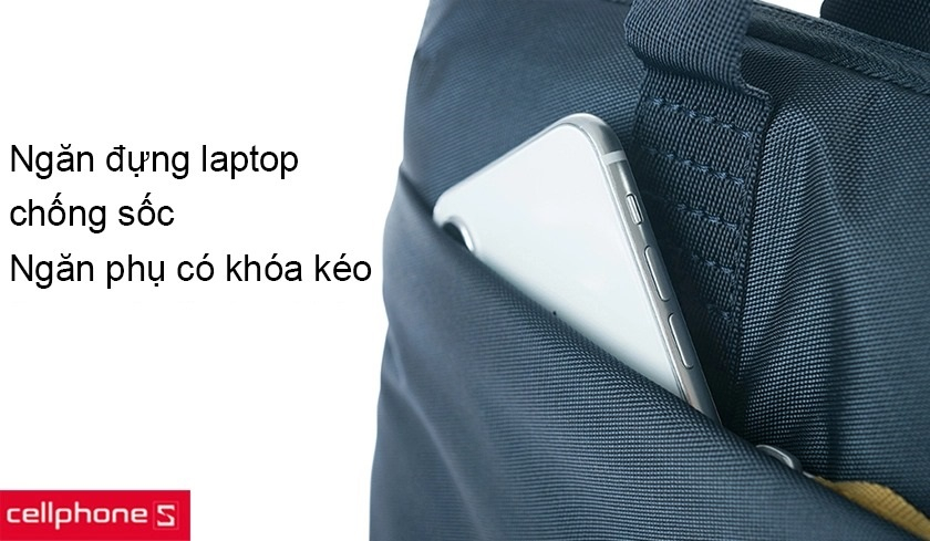 Đựng vừa laptop có kích thước đến 15.6 inch, chống sốc tối ưu