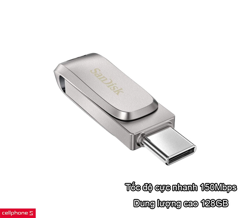 USB OTG 3.1 Type-C DDC4 Sandisk Ultra Dual Drive 128GB