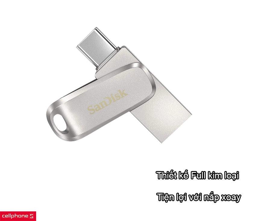 USB OTG 3.1 Type-C DDC4 Sandisk Ultra Dual Drive 128GB