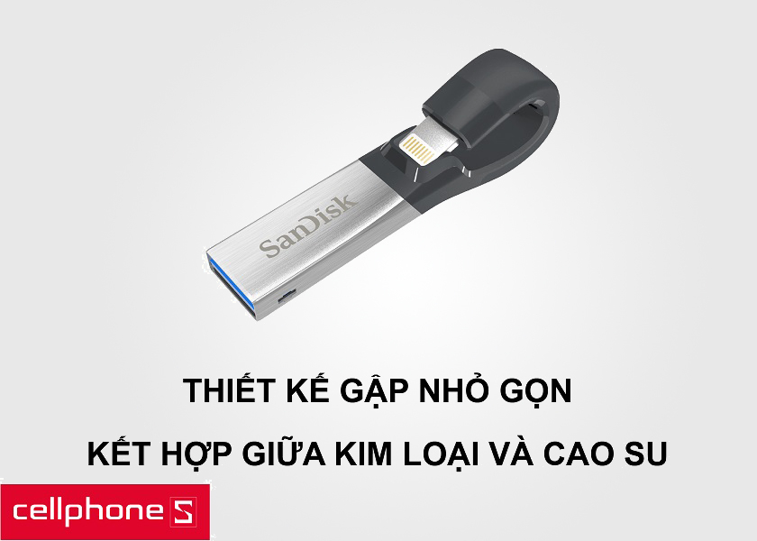 Thiết kế nhỏ gọn cùng sự kết hợp tinh tế của kim loại và cao su