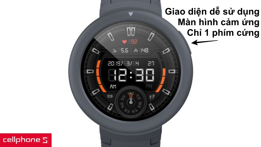 Chỉ một nút bấm vật lý, màn hình cảm ứng cùng giao diện dễ sử dụng