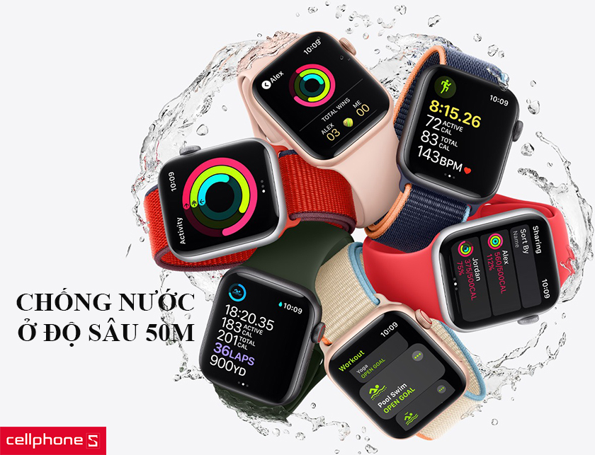 hỗ trợ chống nước ở độ sâu tới 50m