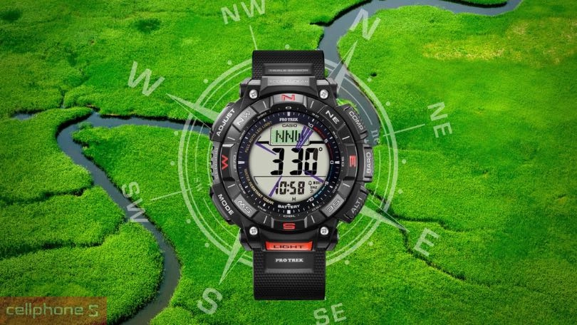 Cảm biến hướng trên đồng hồ Casio