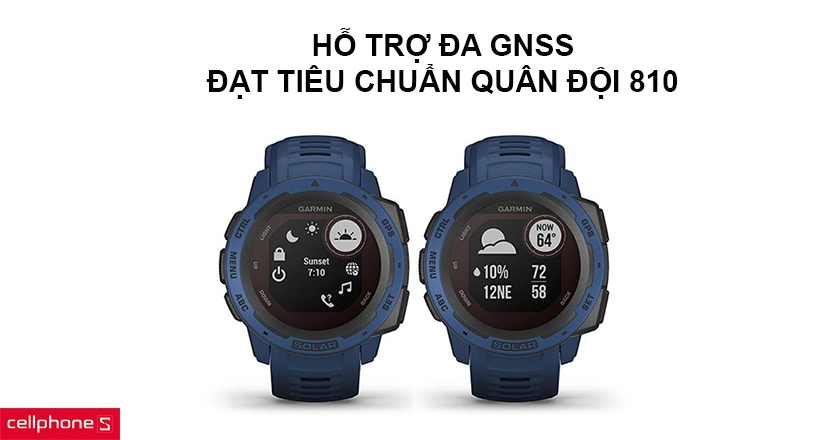 Hỗ trợ đa GNSS, đạt tiêu chuẩn quân đội 810