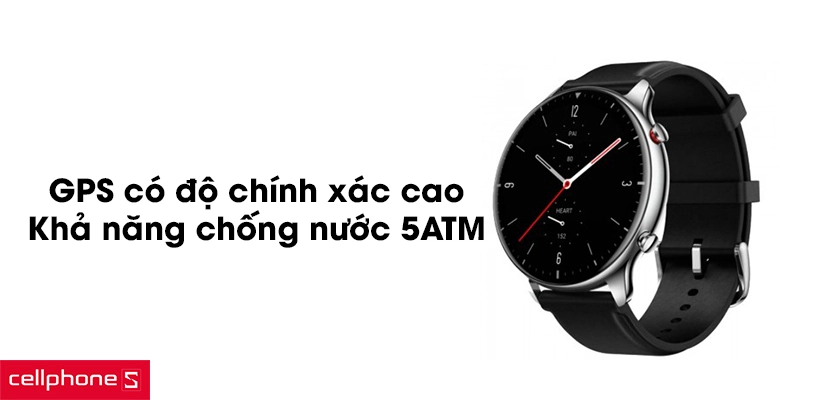 GPS có độ chính xác cao, khả năng chống nước 5ATM