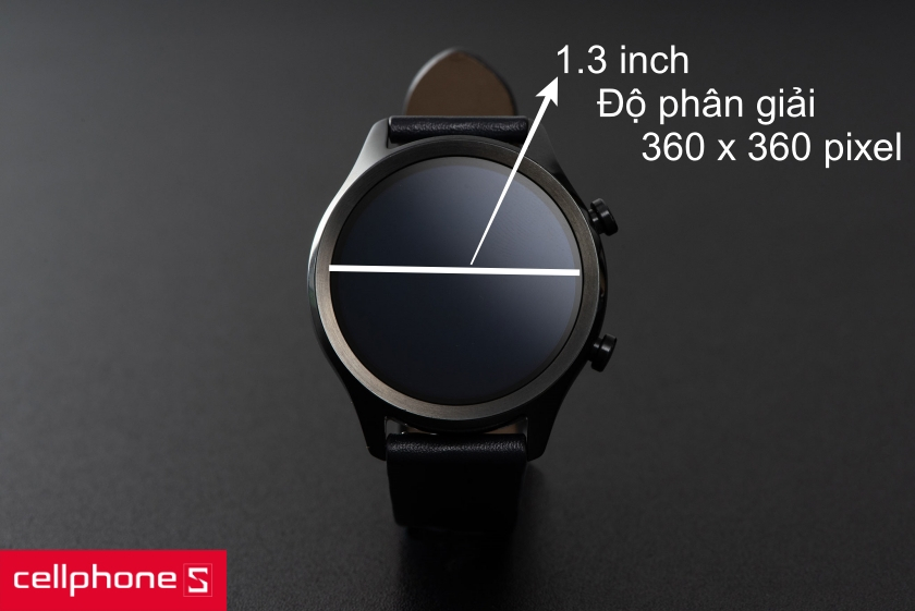 Ticwatch C2 có kích thước 1.3 inch