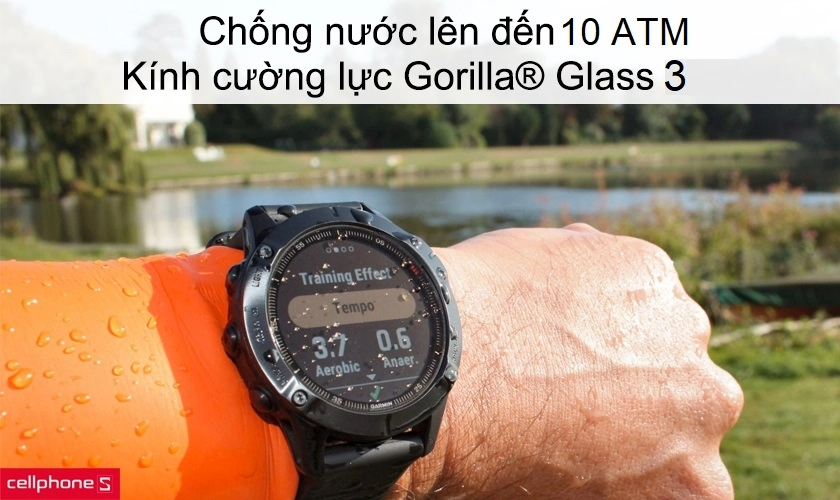 Chống nước lên đến 50m, kính cường lực Gorilla Glass 3