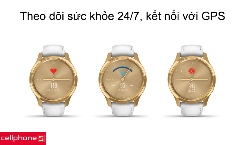 Theo dõi sức khỏe 24/7, kết nối với GPS