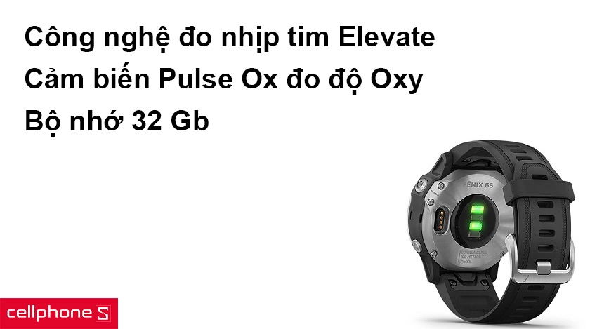 Công nghệ đo nhịp tim Elevate, bộ nhớ 32 Gb lưu trữ tới 2.000 bài hát