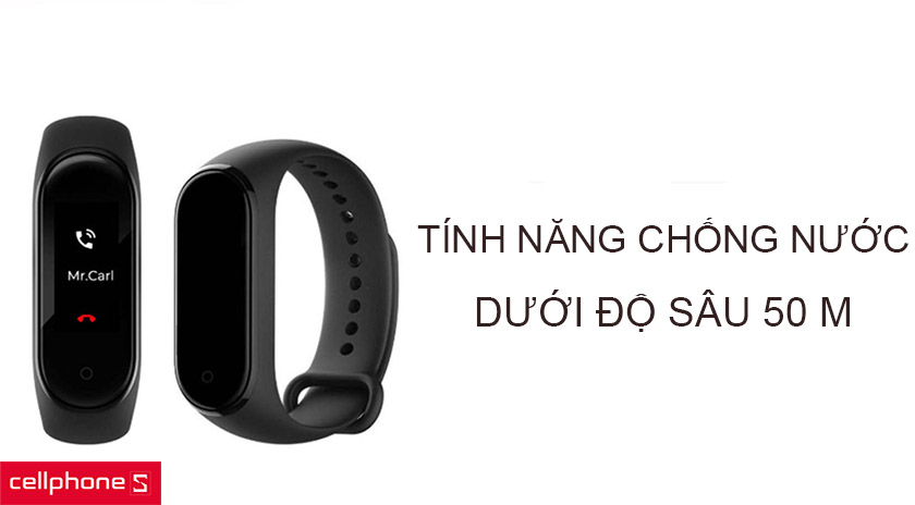 Mi Band 4 hỗ trợ chống nước dưới độ sâu 50 m