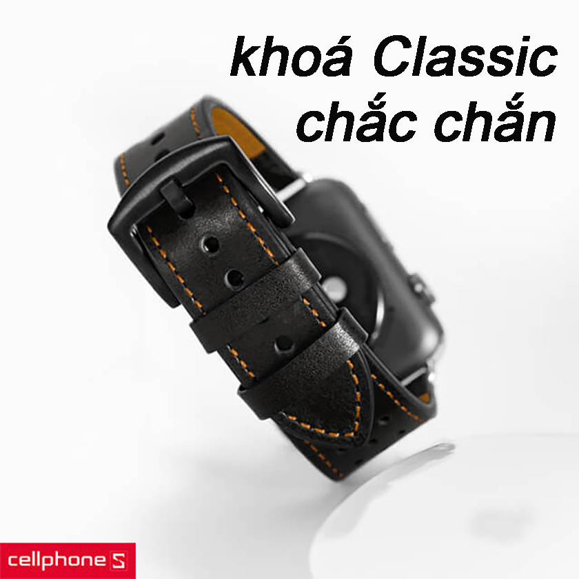 Dây da Jinya Vogue Leather Cao Cấp 38mm có đi kèm khóa Classic cực kì sang trọng và chắc chắn
