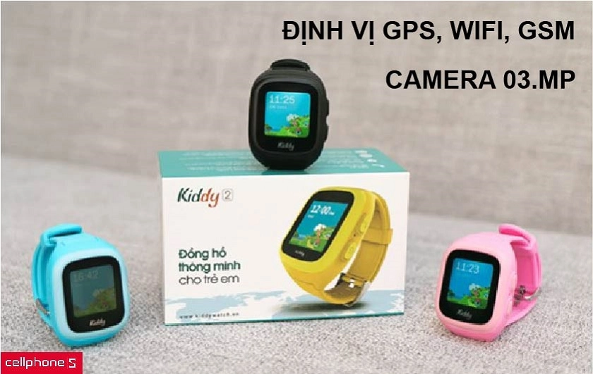 Định vị trẻ bằng wifi, GPS, GSM tiên tiến cùng camera 0.3MP