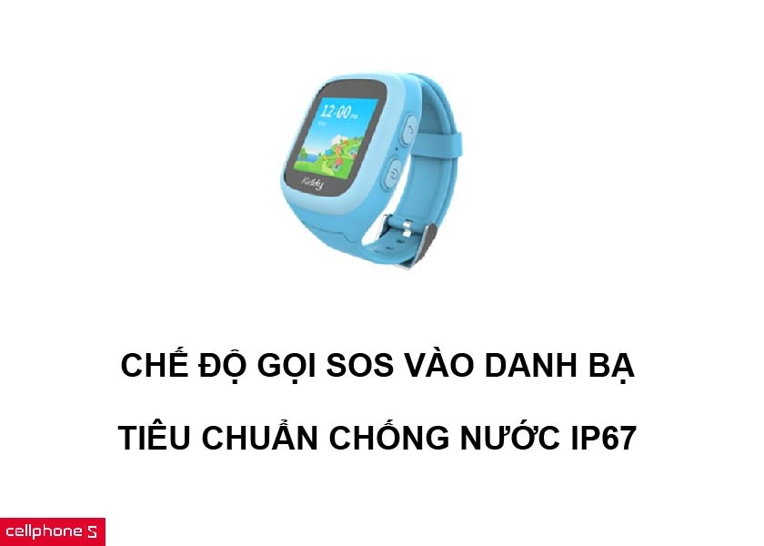 Chế độ SOS gọi vào danh bạ tiện dụng cùng tiêu chuẩn chống nước IP67
