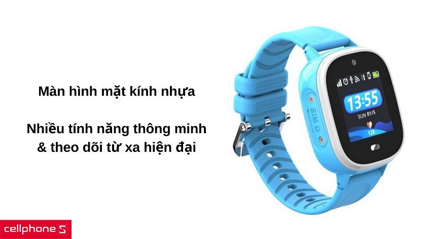 Màn hình mặt kính nhựa, được tích hợp nhiều tính năng thông minh hữu ích