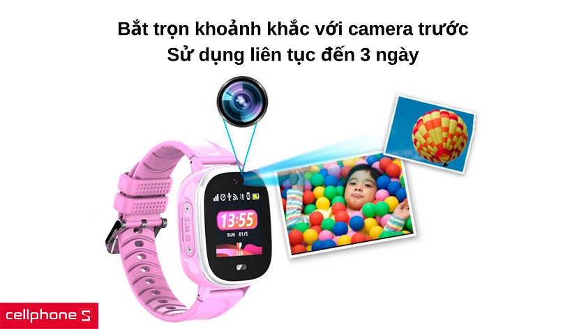 Tính năng chụp ảnh ngộ nghĩnh, thời gian sử dụng lên đến 3 ngày