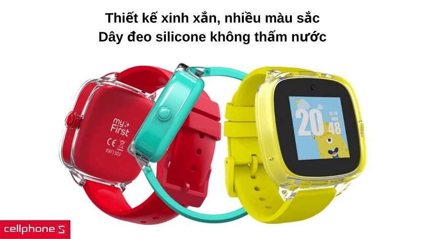 Thiết kế xinh xắn với dây đeo silicone không thấm mồ hôi