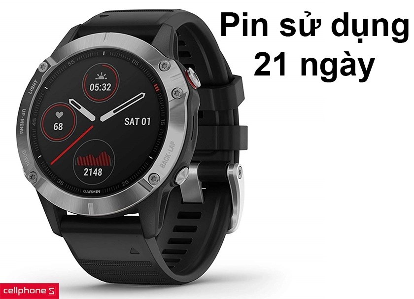 Pin có thể sử dụng đến 21 ngày liên tục ở chế độ smartwatch
