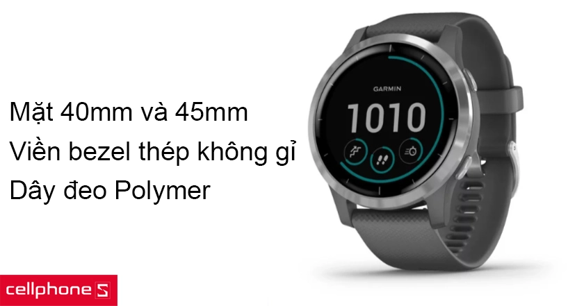 Thiết kế năng động, viền bezel thép không gỉ, hai kích cỡ mặt đồng hồ cho bạn lựa chọn