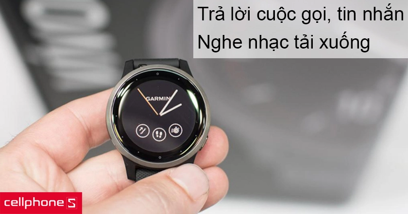 Sử dụng chức năng của điện thoại ngay trên đồng hồ thông minh Garmin Vivoactive 4