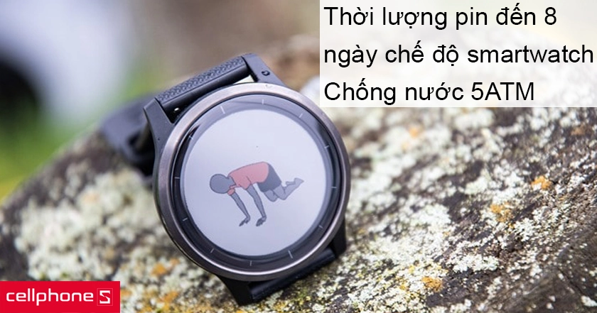 Thời lượng pin trâu, khả năng chống nước 5ATM cho bạn trải nghiệm tuyệt vời hơn với Garmin Vivoactive 4