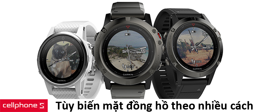 Người dùng có thể tuỳ biến bất kỳ đồng hồ Garmin Fenix 5 với ứng dụng tải về từ Connect IQ Store