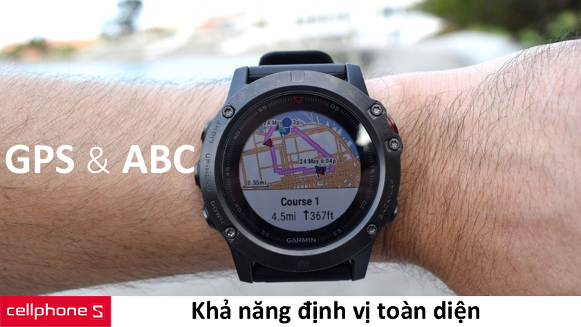 Fenix 5 cung cấp cho bạn khả năng định vị toàn diện