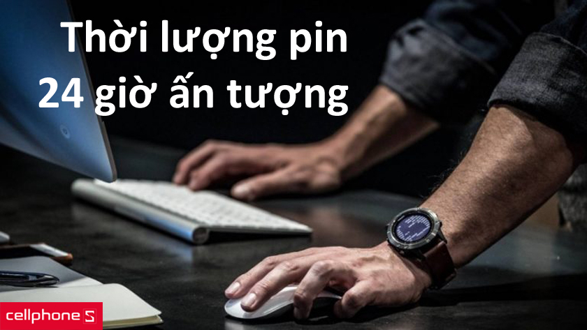 Garmin fēnix 5 Sapphire cho thời lượng pin 24 giờ ở chế độ GPS