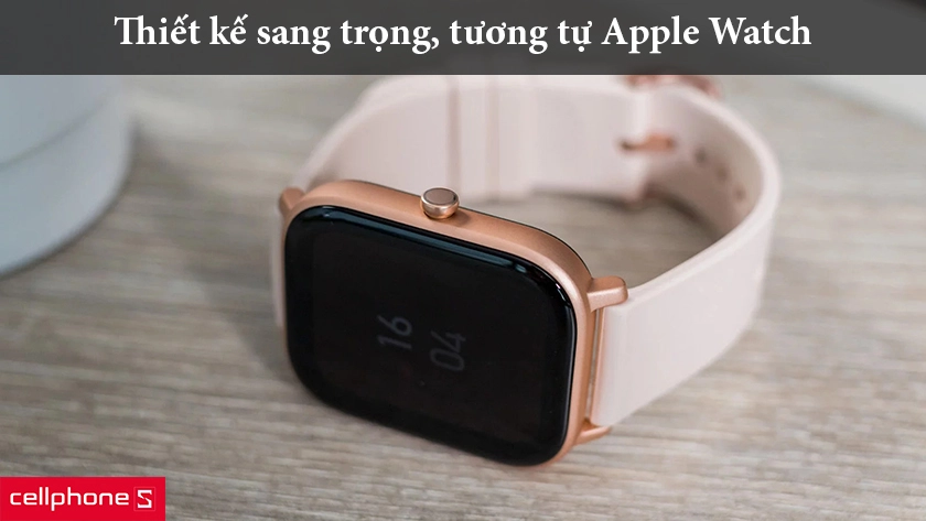 Thiết kế sang trọng, tương tự Apple Watch