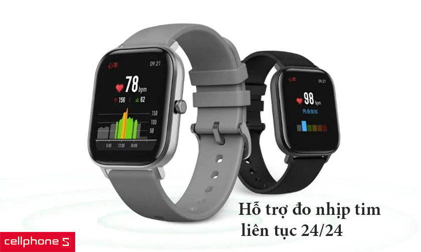 Xiaomi Amazfit GTS theo dõi sự thay đổi của nhịp tim PPG