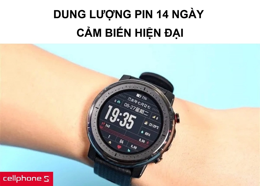 Dung lượng pin cực kỳ lâu dài đi kèm với nhiều chức năng cảm biến hiện đại