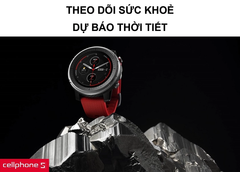 Tính năng theo dõi sức khỏe tuyệt vời cùng với báo thức và dự báo thời tiết