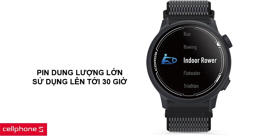 Pin dung lượng lớn, sử dụng lên tới 30 giờ