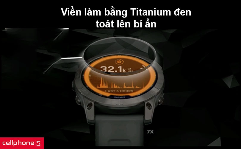 Mặt đồng hồ với viền làm bằng Titanium, trang bị màn hình AMOLED