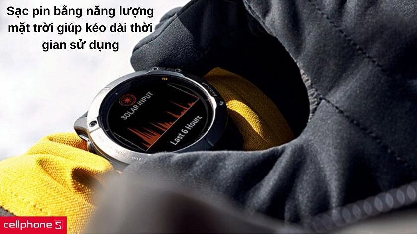 Thời lượng pin đến 24 ngày, kéo dài hơn nữa khi sạc bằng năng lượng mặt trời