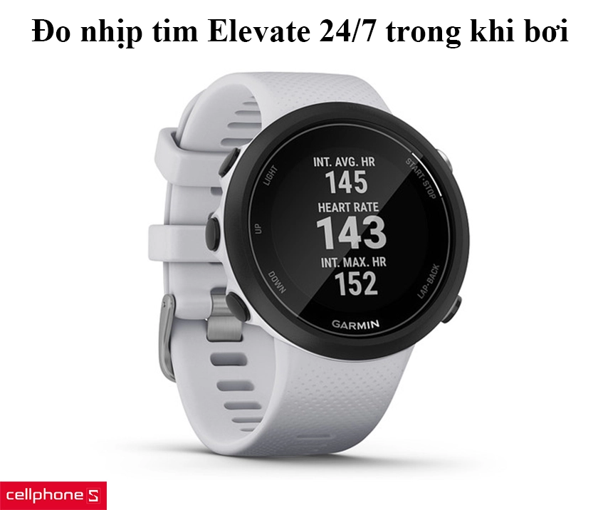 Đo nhịp tim Elevate 24/7, tích hợp GPS ghi lại quãng đường, nhịp độ
