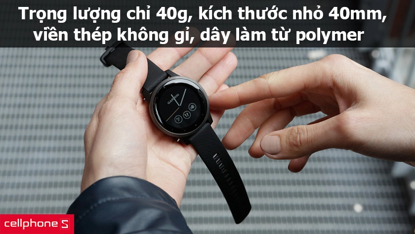 Trọng lượng chỉ 40g, kích thước nhỏ 40mm, viền thép không gỉ
