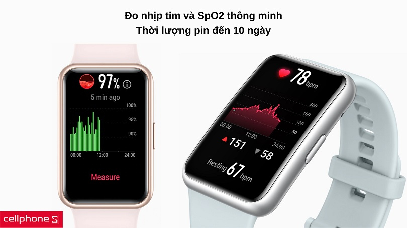 Đo nhịp tim toàn thời gian, dung lượng pin cực tốt