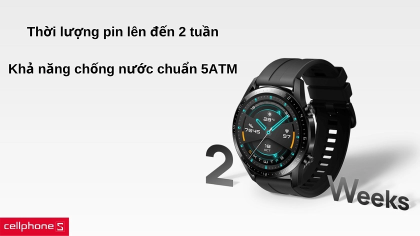 Thời lượng pin lên đến 2 tuần nhờ công nghệ tiết kiệm năng lượng thông minh