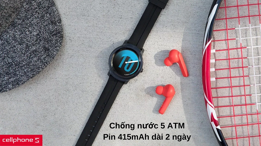 Chống nước hiệu quả, thời lượng pin lên đến 2 ngày liền
